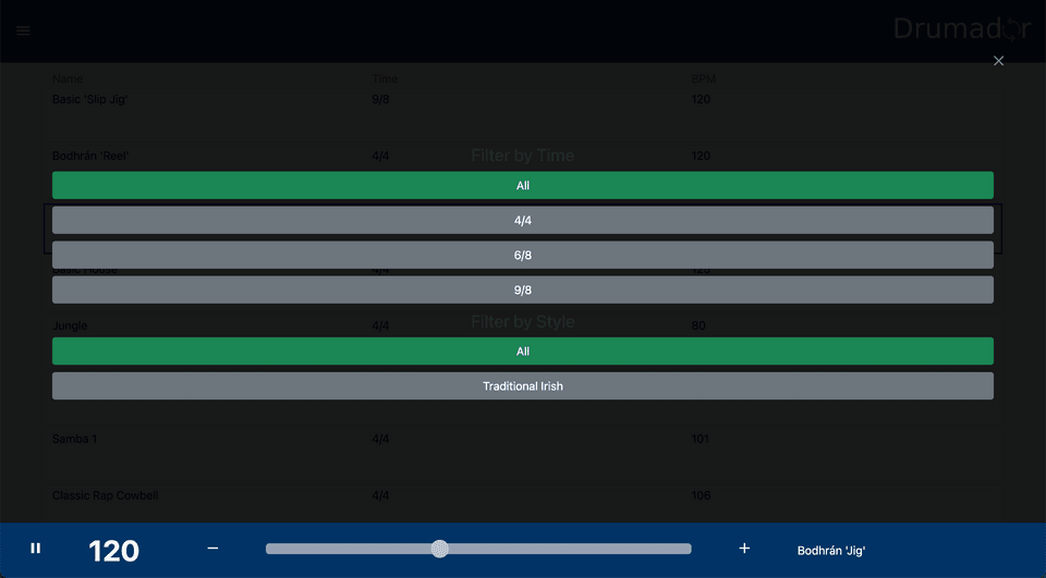 Dumador Genre/Time Filter