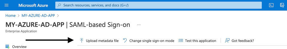 Azure AD Upload Metadata File